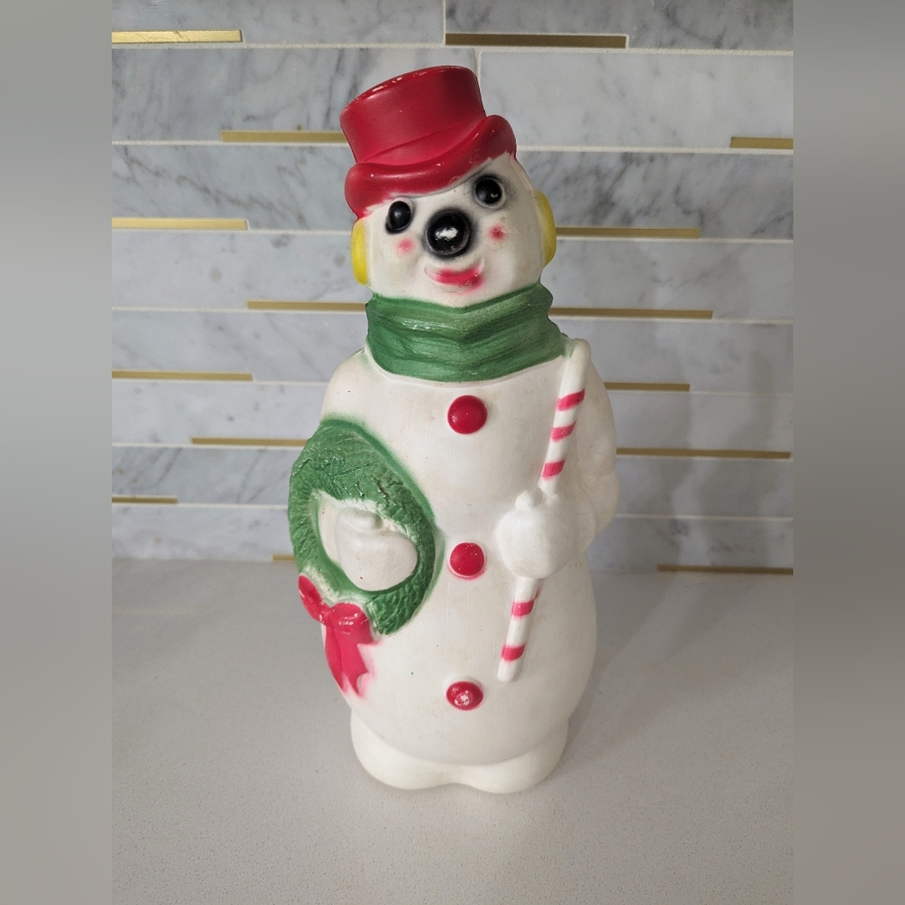 Vintage Blow Mold Frosty Light up Character